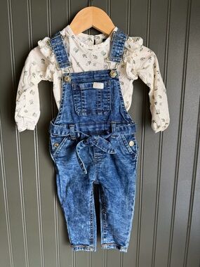 Kids Denim Blue Overalls and top - 7 For all Mankind jeans